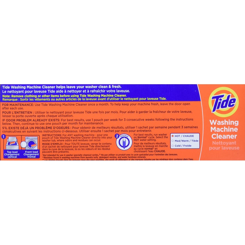 Tide Washing Machine Cleaner, Washer Machine Cleaner, Front & Top
