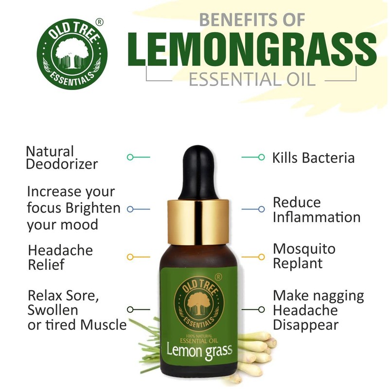 Old Tree Lemongrass Essential Oil, 15 ml