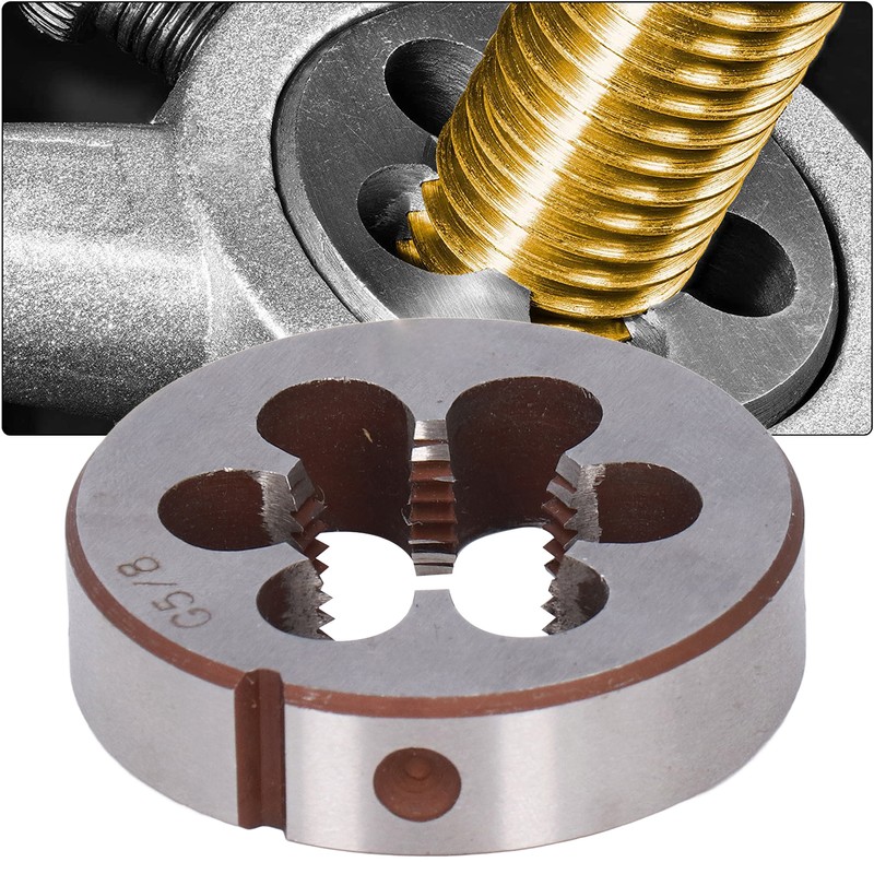 G5/8in Round Threading Die Alloy Steel Cylindrical Pipe Thread Repair