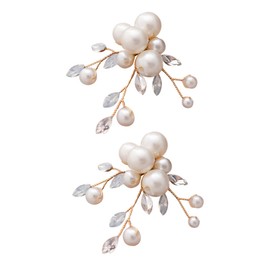 IWOWHERO 1 Par Zapato Hebilla Flor Clip De Cordones De Rhinestone Bridal Shoe Heblas Clips Tacones Para Mujer Decorativo Clips De Zapato Encanto Boda Aleación Novia