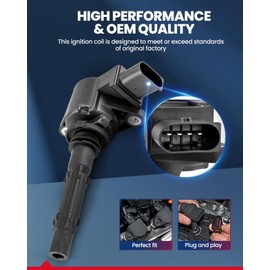 KAX UF817 Ignition Coil 4 Packs Fit for Tucson 2016-2018,Kona 2018-2021,Veloster 2016-2017 2019-2021,Optima 2016-2020,Soul 2017-2021,Seltos 2021,Elantra,Sonata,Elantra GT,Forte,Forte5,Forte Koup