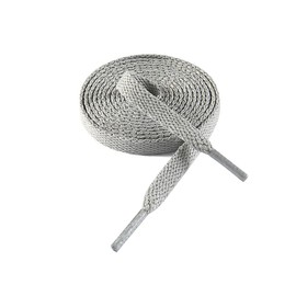 VSUDO 43" Flat Light Gray Shoe Laces for Sneakers, Light Gray Shoelace for Sneakers, Shoe String for Sneakers, Light Gray Replacements Sneaker Shoe Lace for Women or Men (1 Pair-Light Gray-110CM)