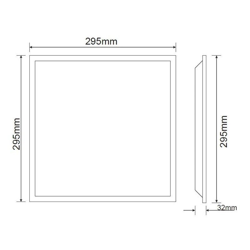 Bright Source Backlit 300x300 LED Panel, Backlit Recessed Ceiling Light,