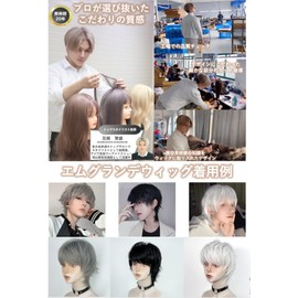 MGRANDE wig premium line 【 active top stylist produce 】 6 items set inner color line men's original wig short small face effect(black layer wolf DY64B)