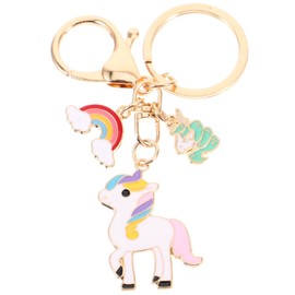 PACKOVE Unicorn Keychain Girl Keychain Cute Keychains for Girls Backpack Keychains for Girls Backpack Key Pendant Kids Wallet Purse Keyring Backpack Pendant Charm Alloy Lovers Lanyard Pink