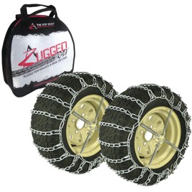 The ROP Shop | Pair of 2 Link Tire Chains & Tensioners 24x9.5x12 for Snow Blowers, Lawn & Garden Tractors, Mowers & Riders, UTV, ATV, 4-Wheelers, Utility Vehicles