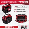 ARROW 12" Tool Tote Hard Base Electrician Tool Bag Open