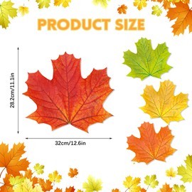 Maple Leaf Placemats Paper Place Mats Set Thanksgiving Autumn Harvest Fall Placemats for Home Farmhouse Dining Holiday Autumn Table Decoration Thanksgiving Table Decor(24Pcs)