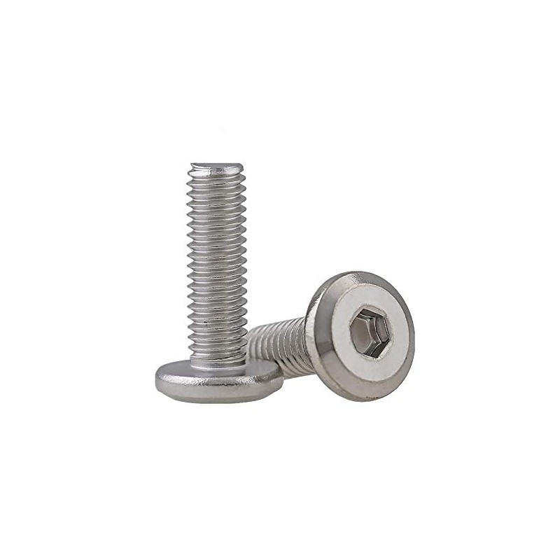 10Pcs Hex Socket Flanged Button Head Screws Stainless Steel Hexagonal