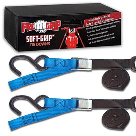 Progrip Powersports Motorcycle Soft Loop Tie Down Straps Lab Tested (2 Pack) Blu