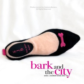 Dog Diggin Designs Mini 3.5 inch Bark and the City Petite Heel Shoe Dog Toy Plush Squeaky