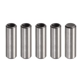 sourcing map Pack of 5 M5 Female Thread Dowel Pin 8 x 25 mm Chamfering Flat Carbon Steel Cylindrical Pen Bed Bookshelf Metal Devices Industrial Pins