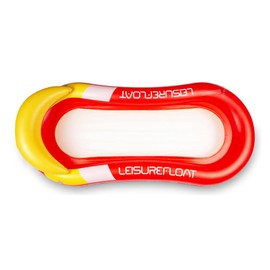 Piscina inflable de PVC reclinable para salón, color rojo, hamaca de agua multiusos, silla de salón de malla, flotador de balsa | Accesorios portátiles para piscina de playa