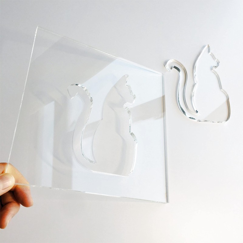 Cat Template, Clear Acrylic Template, Woodworking Router Template