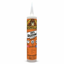 Gorilla SILICONE WHITE SEALANT SILICONE CAULK ALL PURPOSE 10OZ TUBE GORILLA #80600