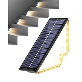 BSTOT Solar Powered Step Lights for Outside Waterproof Led, Deck Outdoor Decor Stair Stairwell Lighting for Front Door, Patio, Back Porch, Ring Pathway (Warm White, 2pcs) (Warm White, 1pc)