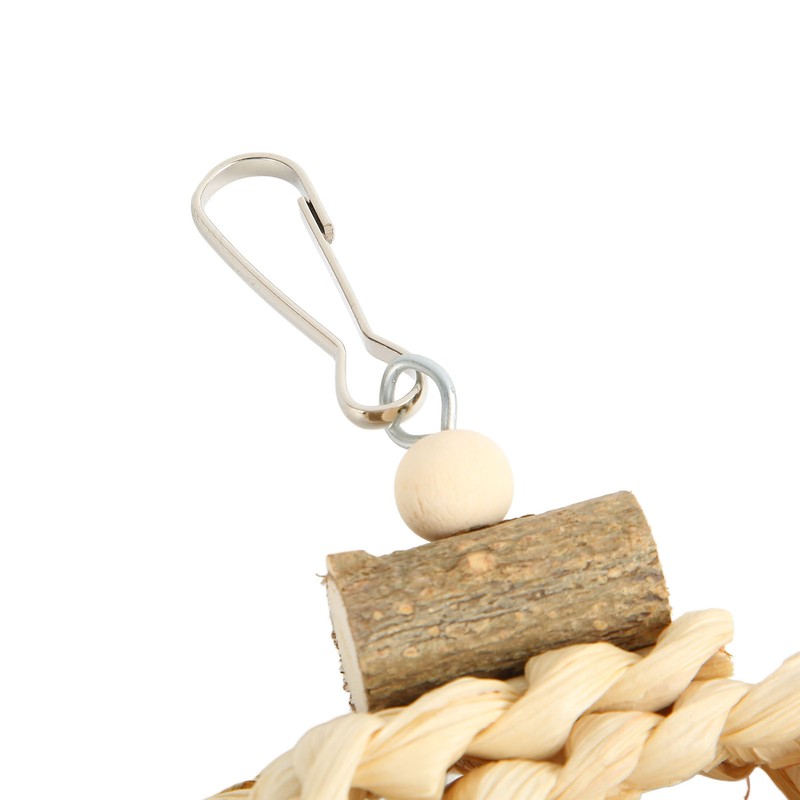 Bird Chewing Toys Hanging Natural Wood Parrot Swing Chewing Toys