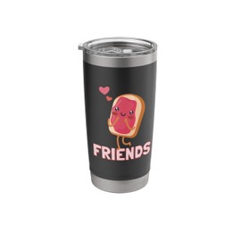 Best Friends PB&J Jelly and Peanut Butter Girl Woman Besties Stainless Steel Insulated Tumbler