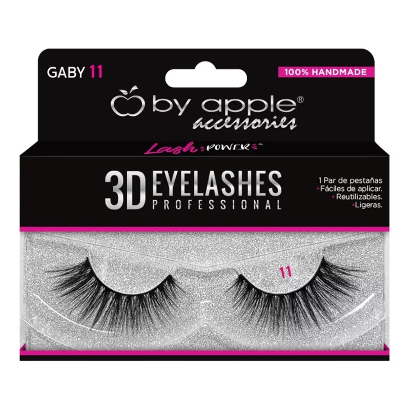 By Apple Par De Pestañas 3d 11 Gaby Pegamento Pinzas