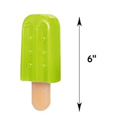 Cooling Dog Toys Fun Summer Ice Cream Cone & Popsicle Look Choose Color & Shape(Green Popsicle)