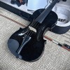 Unbranded 4/4 Full Size Black Violin with Case, Bow and