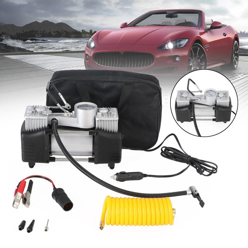 Heavy Duty Electric Air Tire Pump 12V Inflator Auto Car