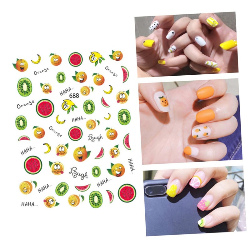 FOMIYES 2sets Easy Stickers Fruit Pattern for Christmas Party 12sheets*2