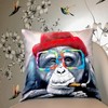 The Beach Stop Colourful Chimpanzee Monkey Printed Cushion Cover |