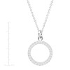 Silpada 'Brillante' Cubic Zirconia Open Circle Pendant Necklace in Sterling