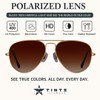 TINTS Eyewear Polarized Aviator Sunglasses Lightweight, UV400 Protection, Flexible Nose
