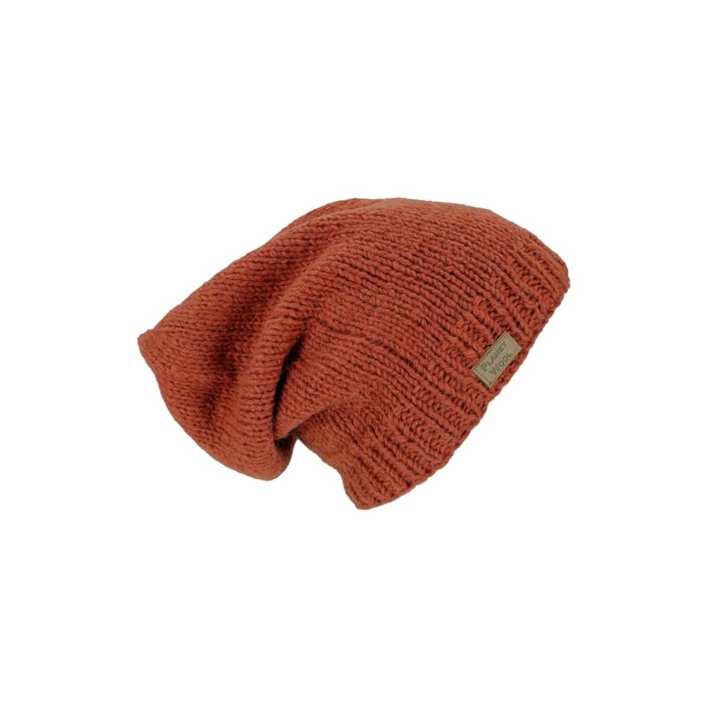 GURU-SHOP, Beanie Cap, Nepal Knitted Cap, Red, Size:One Size, Wool