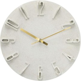 Hama "Corfu Wall Clock, Ø 30 cm, Quartz Clock, Analogue, 3D Numerals, beige