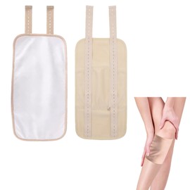 Zcbzbn Pack of 2 Castor Oil Packs for Knees, Reusable Castor Oil Packs, Organic Castor Oil Packs, Adjustable Straps, Washable and Leak-proof Packs for Knees, Elbows, Arms, Joints