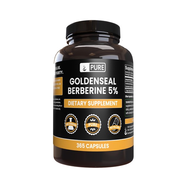 PURE ORIGINAL INGREDIENTS Goldenseal Berberine No Magnesium Or Rice Fillers,