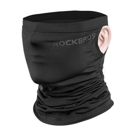 ROCKBROS Cooling Neck Gaiter Face Mask Bandana UPF50+ Sun Protection Fishing Cycling Cool Neck Gaiter Black