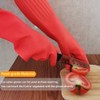 ThxToms Rubber Dishwashing Cleaning Gloves (2-Pair) - Soft Fleece Lining,