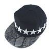 Star Line Embroidered Star Adjustable Snap Back Cap with Flat