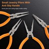 Rongon 4Pack-Spring Loaded Thin Needle Nose 5" Pliers Small Pliers