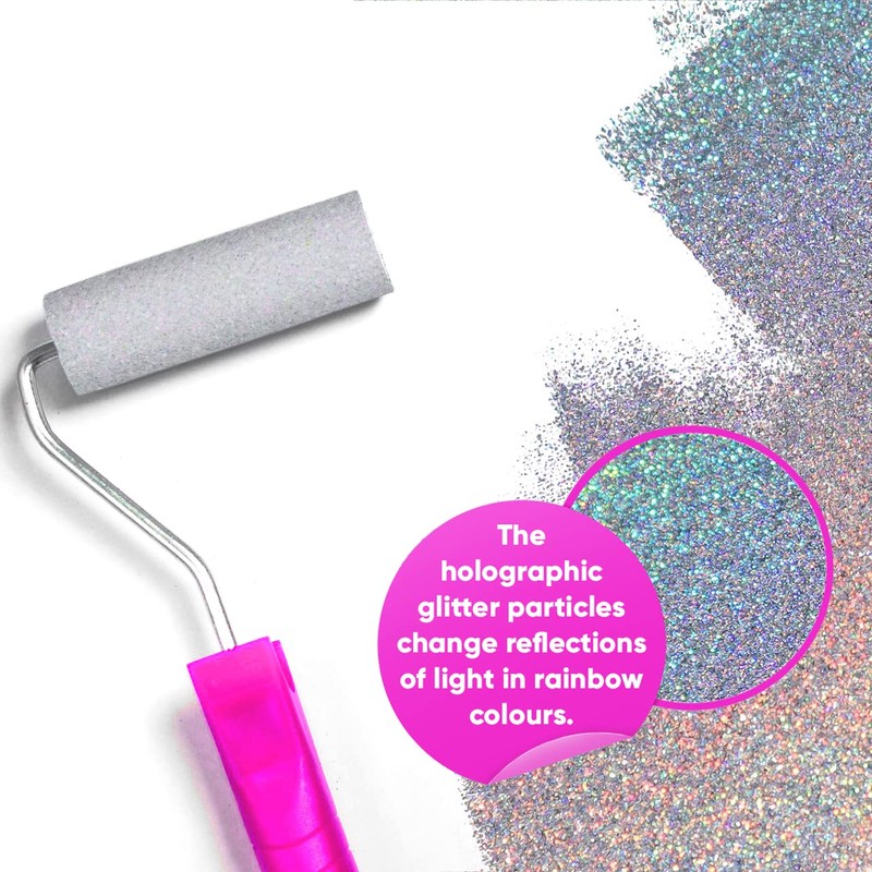 Glitter for Paint [5.3oz] – Holographic Silver with 2 x