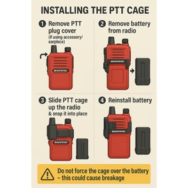 DM32 UV32 PTT Cage Button Protector for baofengs