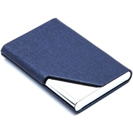 tooloflife Business Name Card Holder Luxury Stainless Steel Card Case Professional Credit Card Wallet for Men & Women（ Blue）