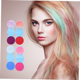 Baluue 8 Temporary Hair Dye Powder Diy Hairdressing Powder for Girls Home Salon Use Easy to Change Material Portable Box Package
