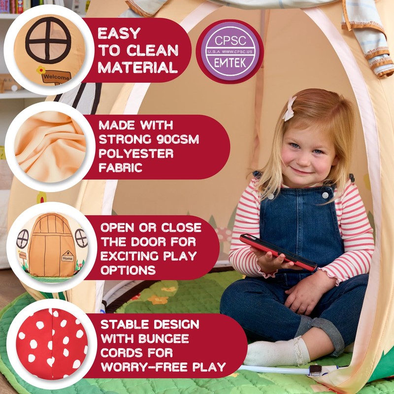 Enchanted Mushroom Play Tent - A World of Adventure for