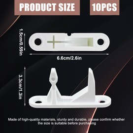 10pcs 131763310 Washer Door Striker Replacement, Washer Door Latch Washer Door Lock Part Accessories Replace 131763300 AP3580441 PS890617 for Frigidaire Affinity Washing Machine