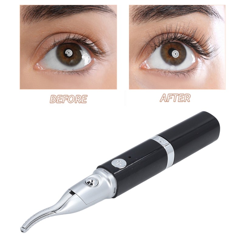 Electric Heated Eyelash Curler Handheld 2 in 1 Long Lasting