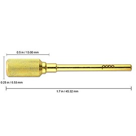 Beauticom Professional Pana Brand Large Dome Top Barrel Nail Carbide Bit 3/32" Shank Size for Manicure, Dremel, Buffing Nails (XF - EXTRA FINE, GOLD)