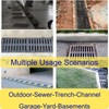 MOSINSBO Cast Iron Drain Grate 20x12 in, A-Class 3372 lbs