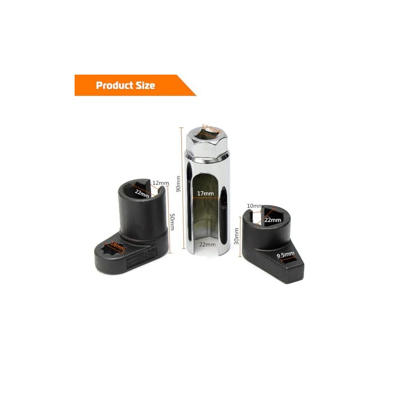 MACHSWON Car Drive Oxygen Sensor 3/8Inch Socket Offset Wrench Remover