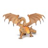 Papo 38938 Zweiköpfiger Drache, Spiel, Gold, Unisex-Kinder, Moyen