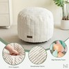 HIGOGOGO Pouf Ottoman Stuffed Round Modern Foam Filled Foot Rest